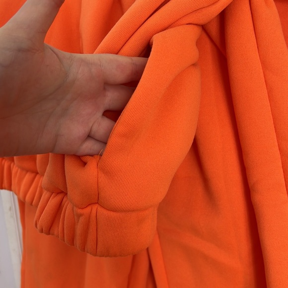 Shein Large Orange Matching Set Hoodie + Joggers - Picture 7 of 8